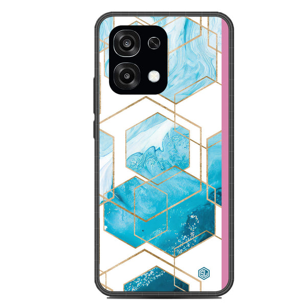 Stylish Marble Series Soft Phone Case - Glass Case - Design 1 - Oppo F31