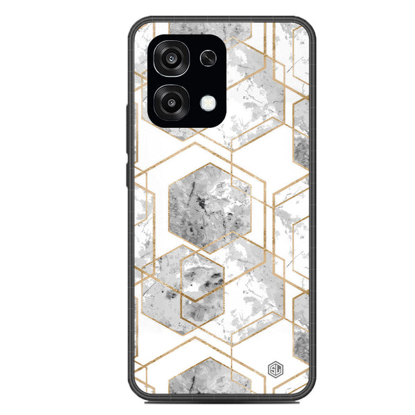 Stylish Marble Series Soft Phone Case - Glass Case - Design 2 - Oppo F31