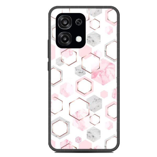Stylish Marble Series Soft Phone Case - Glass Case - Design 4 - Oppo F31