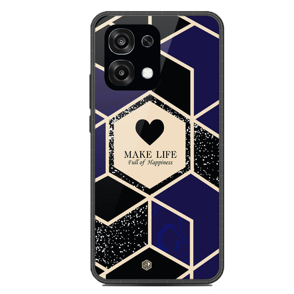 Happiness Series Soft Phone Case - Glass Case - Design 1 - Oppo F31