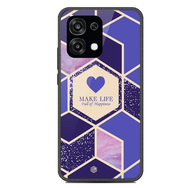 Happiness Series Soft Phone Case - Glass Case - Design 2 - Oppo F31