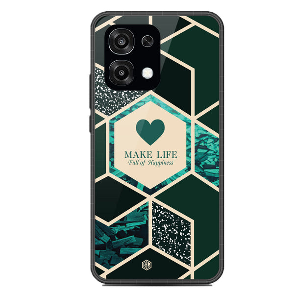 Happiness Series Soft Phone Case - Glass Case - Design 4 - Oppo F31