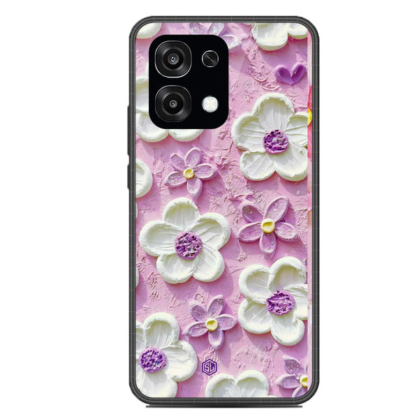 Floral Series Soft Phone Case - Glass Case - Design 4 - Oppo F31