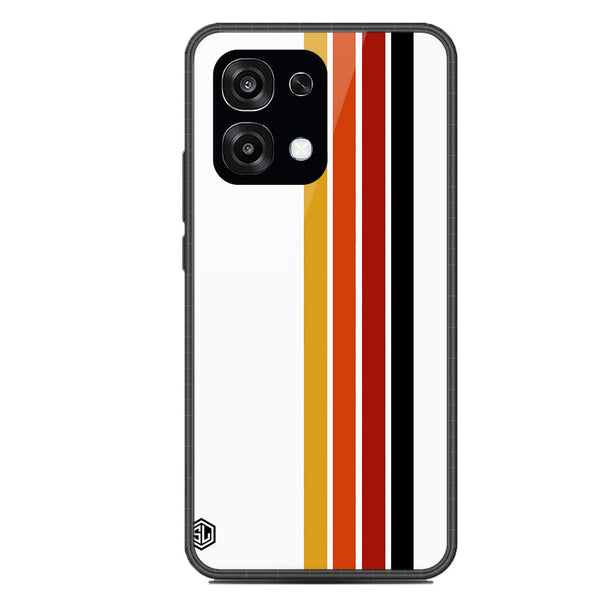 Retro Stripes Series Soft Phone Case - Glass Case - Design 4 - Oppo F31