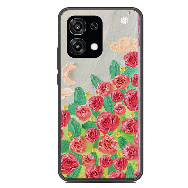 Floral Series Soft Phone Case - Glass Case - Design 10 - Oppo F31