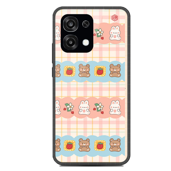 Cute Korean Design Series Soft Phone Case - Glass Case - Design 5 - Oppo F31