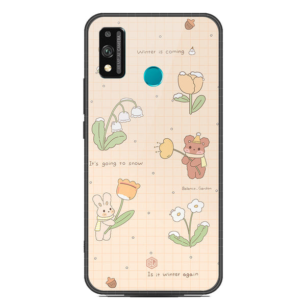 Cute Korean Design Series Soft Phone Case - Glass Case - Design 4 - Honor 9X Lite
