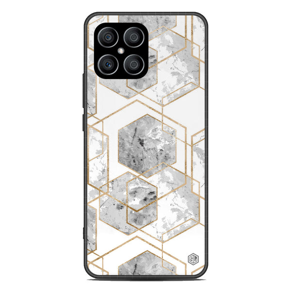 Stylish Marble Series Soft Phone Case - Metal Case - Design 2 - Honor X8