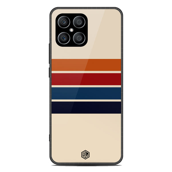 Retro Stripes Series Soft Phone Case - Metal Case - Design 3 - Honor X8