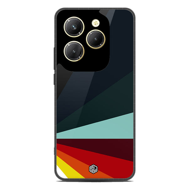 Retro Stripes Series Soft Phone Case - Metal Case - Design 1 - Infinix Hot 40 Pro