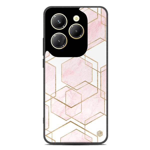 Stylish Marble Series Soft Phone Case - Metal Case - Design 3 - Infinix Hot 40