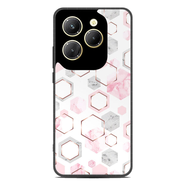 Stylish Marble Series Soft Phone Case - Metal Case - Design 4 - Infinix Hot 40