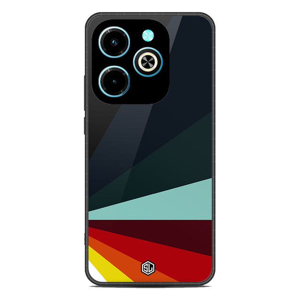 Retro Stripes Series Soft Phone Case - Metal Case - Design 1 - Infinix Hot 40i