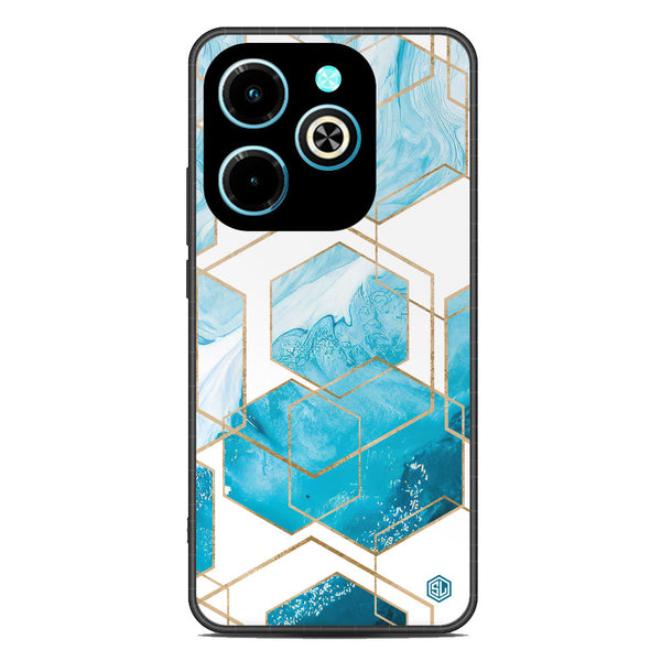 Stylish Marble Series Soft Phone Case - Metal Case - Design 1 - Infinix Hot 40i