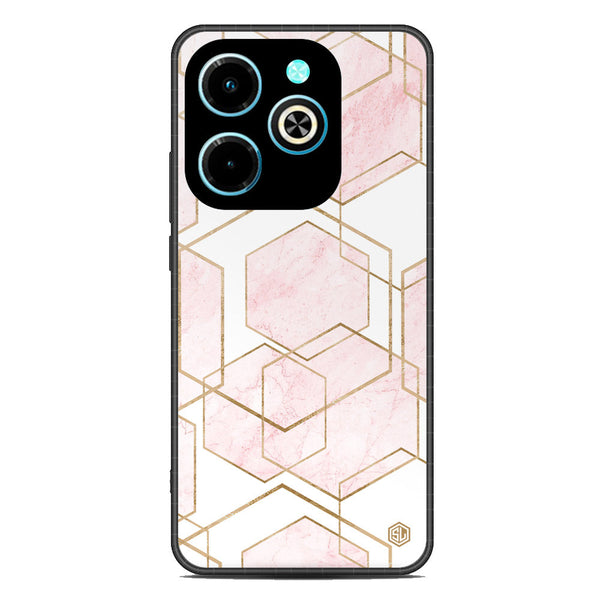 Stylish Marble Series Soft Phone Case - Metal Case - Design 3 - Infinix Hot 40i