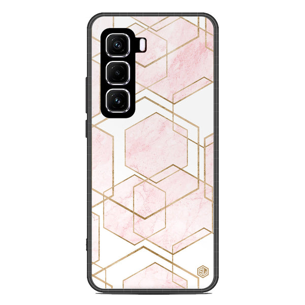 Stylish Marble Series Soft Phone Case - Metal Case - Design 3 - Infinix Hot 50 4G