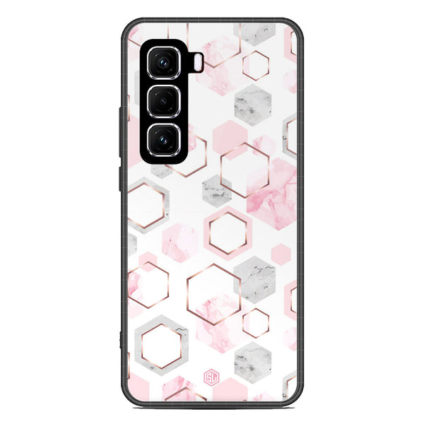 Stylish Marble Series Soft Phone Case - Metal Case - Design 4 - Infinix Hot 50 4G