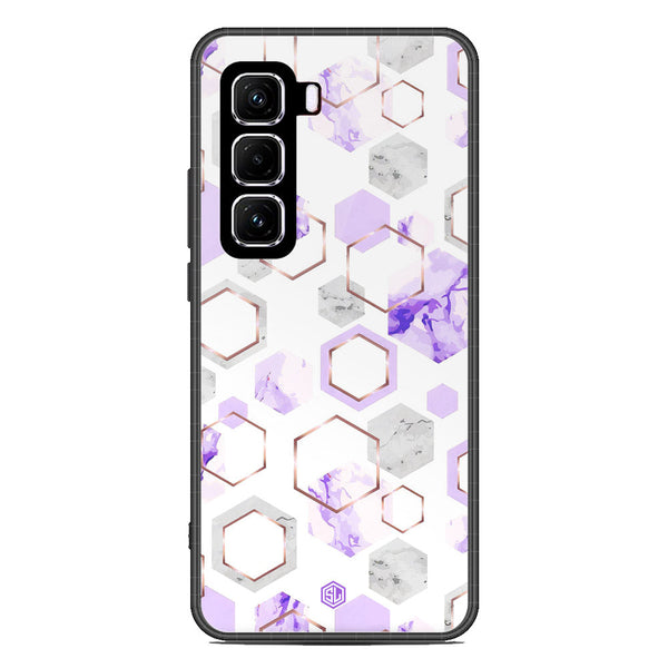 Stylish Marble Series Soft Phone Case - Metal Case - Design 5 - Infinix Hot 50 4G