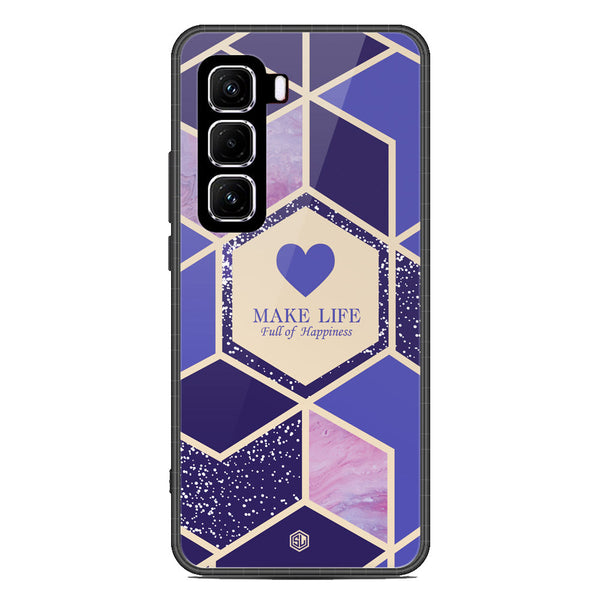 Happiness Series Soft Phone Case - Metal Case - Design 2 - Infinix Hot 50 4G