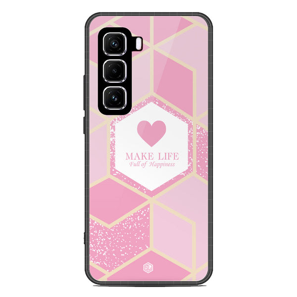 Happiness Series Soft Phone Case - Metal Case - Design 3 - Infinix Hot 50 4G