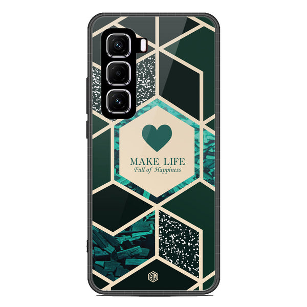Happiness Series Soft Phone Case - Metal Case - Design 4 - Infinix Hot 50 4G