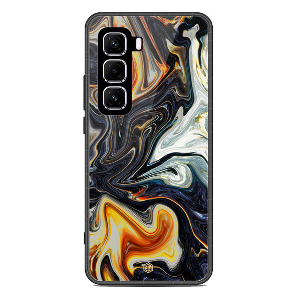 Marble Series Soft Phone Case - Metal Case - Design 1 - Infinix Hot 50 4G