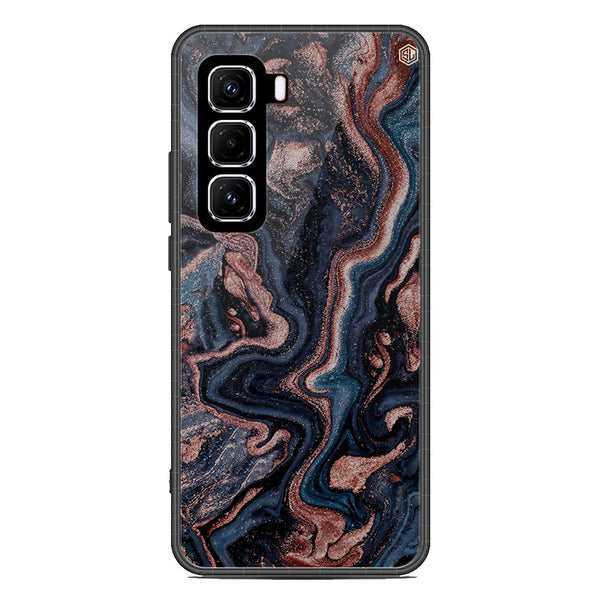Marble Series Soft Phone Case - Metal Case - Design 4 - Infinix Hot 50 4G