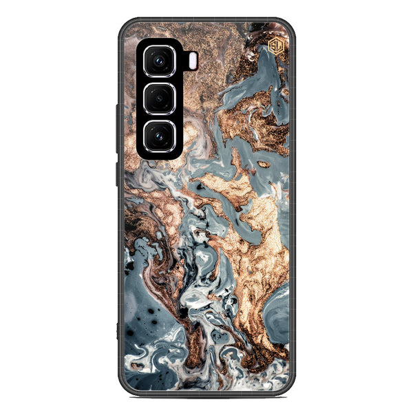 Marble Series Soft Phone Case - Metal Case - Design 5 - Infinix Hot 50 4G