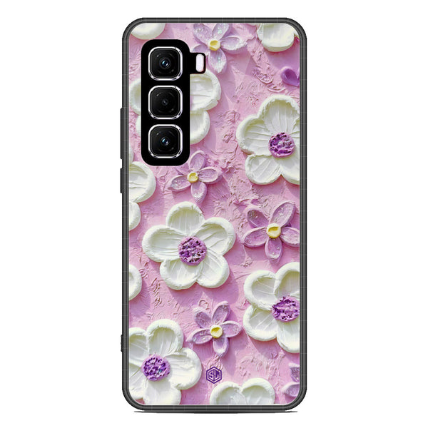 Floral Series Soft Phone Case - Metal Case - Design 4 - Infinix Hot 50 4G