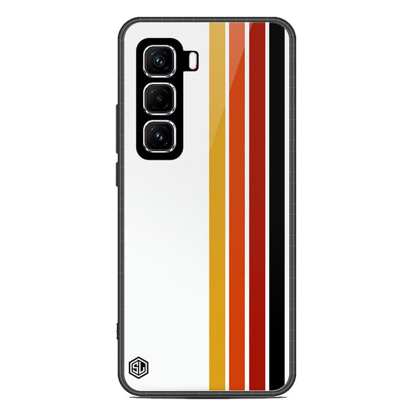 Retro Stripes Series Soft Phone Case - Metal Case - Design 4 - Infinix Hot 50 4G