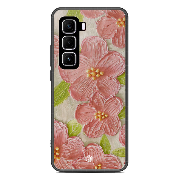 Floral Series Soft Phone Case - Metal Case - Design 9 - Infinix Hot 50 4G