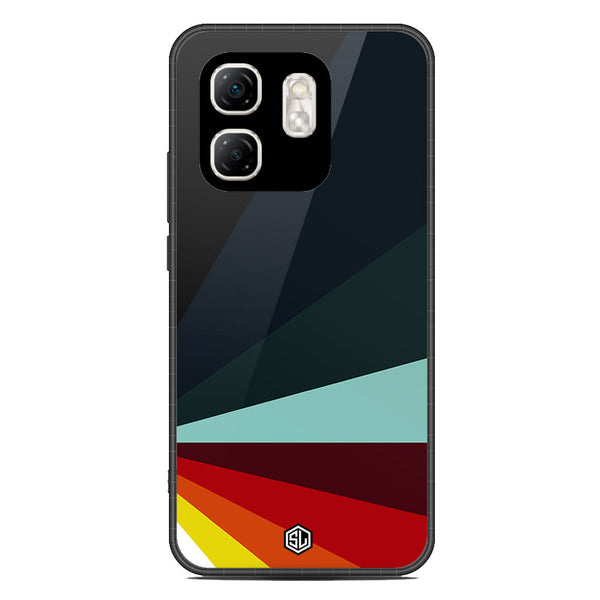 Retro Stripes Series Soft Phone Case - Metal Case - Design 1 - Infinix Hot 50i