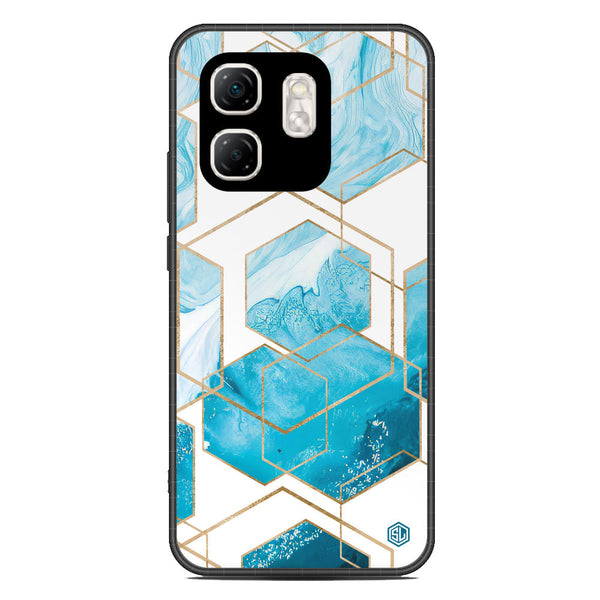 Stylish Marble Series Soft Phone Case - Metal Case - Design 1 - Infinix Hot 50i