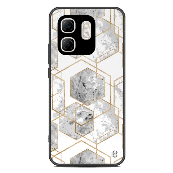 Stylish Marble Series Soft Phone Case - Metal Case - Design 2 - Infinix Hot 50i