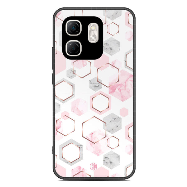 Stylish Marble Series Soft Phone Case - Metal Case - Design 4 - Infinix Hot 50i