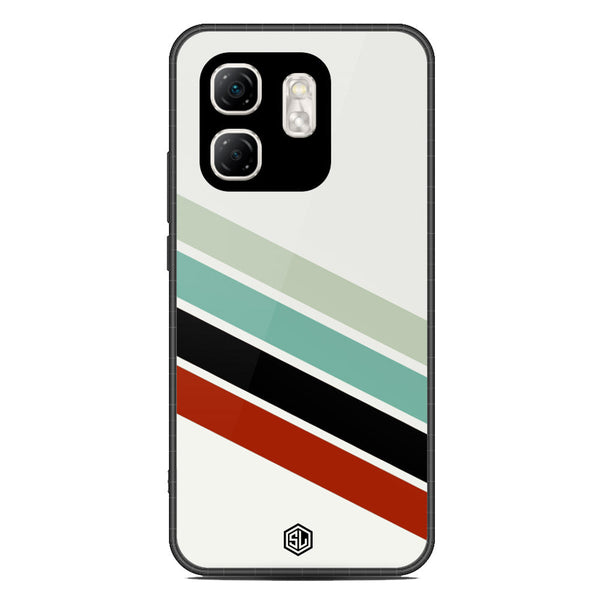 Retro Stripes Series Soft Phone Case - Metal Case - Design 2 - Infinix Hot 50i