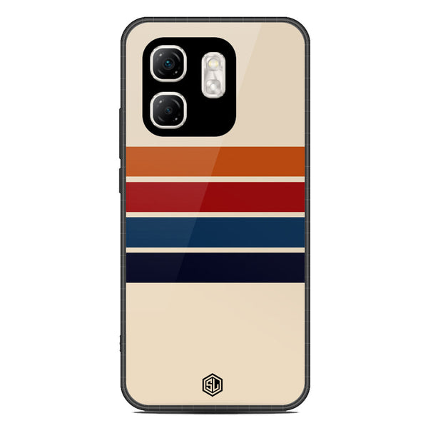 Retro Stripes Series Soft Phone Case - Metal Case - Design 3 - Infinix Hot 50i