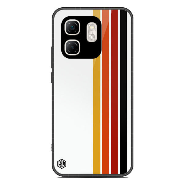 Retro Stripes Series Soft Phone Case - Metal Case - Design 4 - Infinix Smart 9