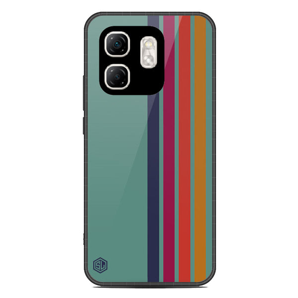 Retro Stripes Series Soft Phone Case - Metal Case - Design 5 - Infinix Smart 9