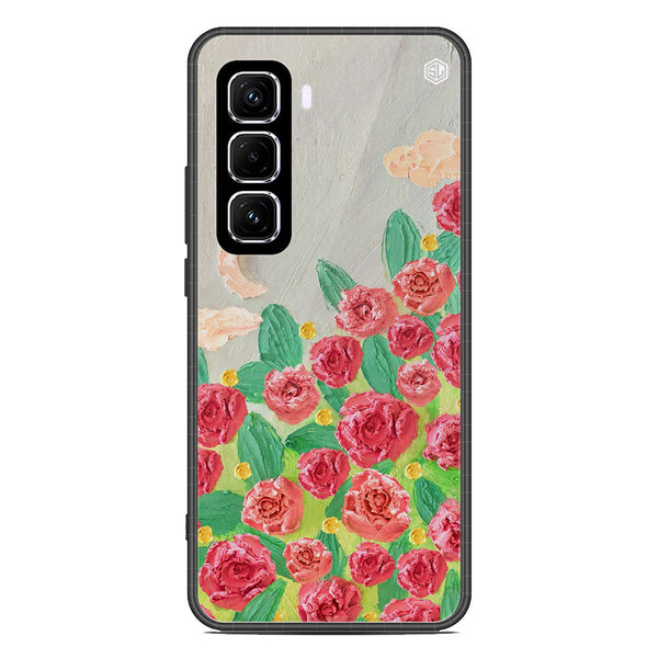 Floral Series Soft Phone Case - Metal Case - Design 10 - Infinix Hot 50 Pro Plus