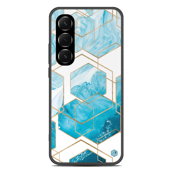 Stylish Marble Series Soft Phone Case - Metal Case - Design 1 - Infinix Hot 60 Pro Plus