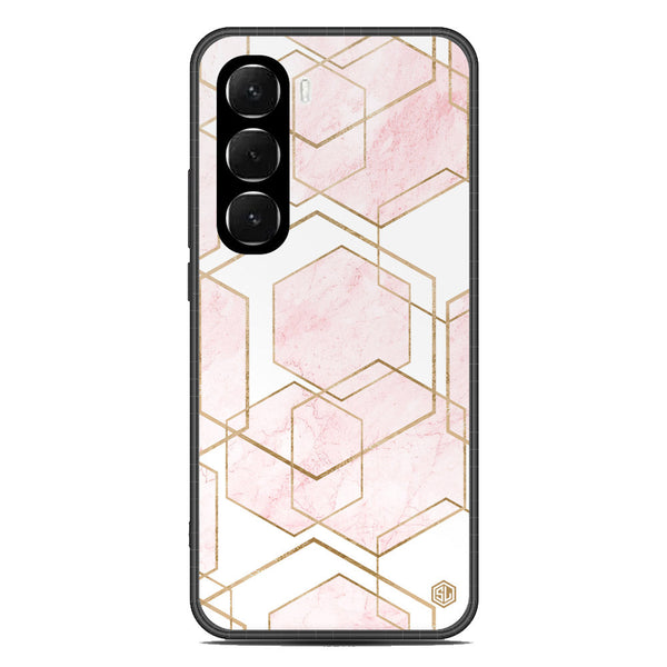 Stylish Marble Series Soft Phone Case - Glass Case - Design 3 - Infinix Hot 60 Pro
