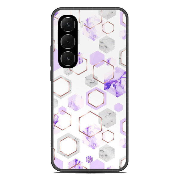 Stylish Marble Series Soft Phone Case - Glass Case - Design 5 - Infinix Hot 60i 4G