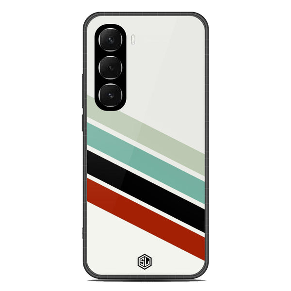 Retro Stripes Series Soft Phone Case - Glass Case - Design 2 - Infinix Hot 60i 4G