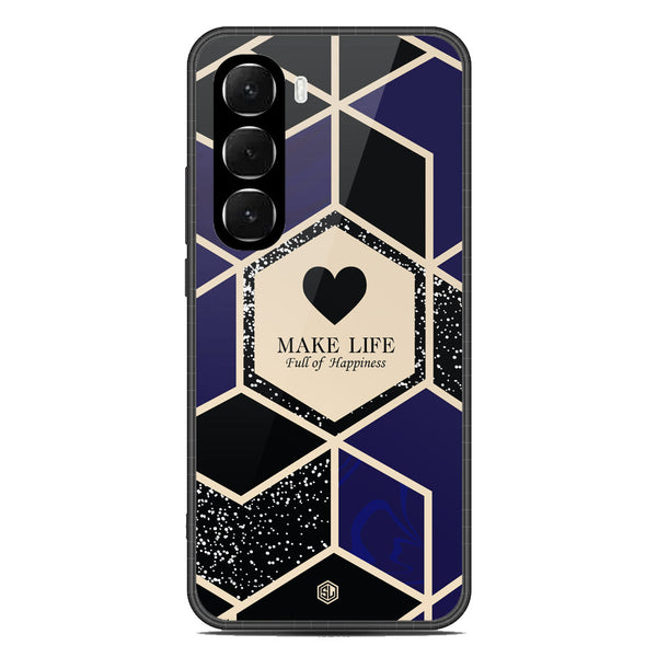 Happiness Series Soft Phone Case - Glass Case - Design 1 - Infinix Hot 60 Pro