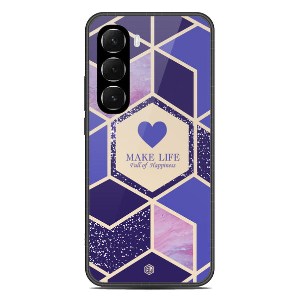 Happiness Series Soft Phone Case - Glass Case - Design 2 - Infinix Hot 60i 4G