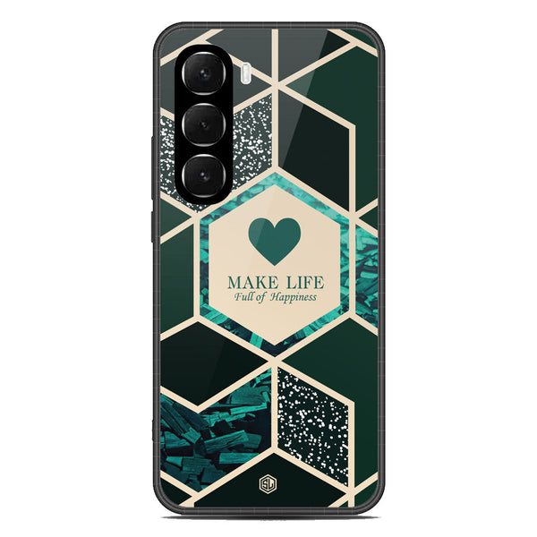 Happiness Series Soft Phone Case - Glass Case - Design 4 - Infinix Hot 60i 4G