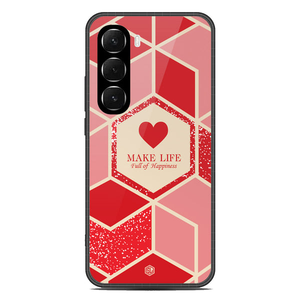 Happiness Series Soft Phone Case - Glass Case - Design 5 - Infinix Hot 60i 4G