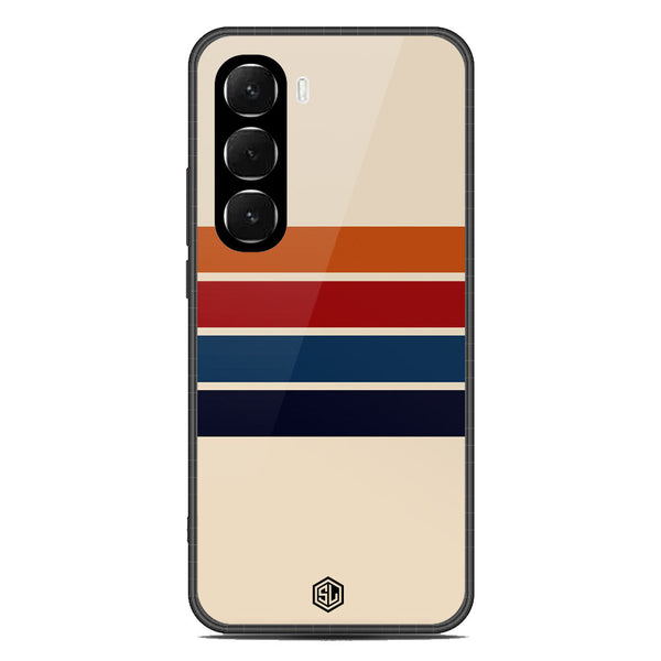 Retro Stripes Series Soft Phone Case - Glass Case - Design 3 - Infinix Hot 60i 4G