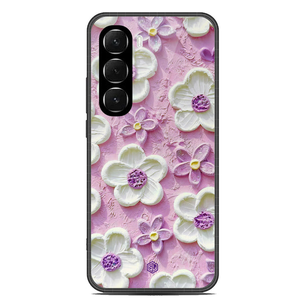 Floral Series Soft Phone Case - Glass Case - Design 4 - Infinix Hot 60i 4G
